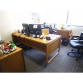 Oak Executive Office Suite  Desk and Credenza
